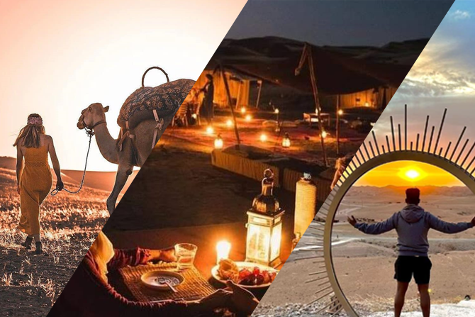 From Marrakech: Sunset Desert Tour with Camel Ride & Dinner