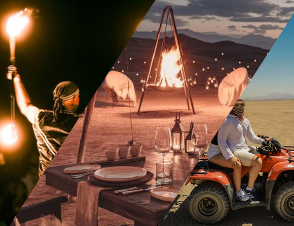 From Marrakech: Agafay Desert Quad Biking with Dinner & Show