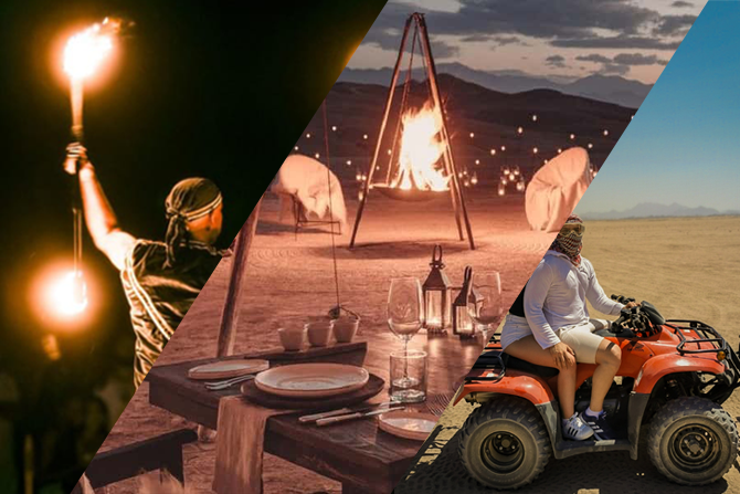 From Marrakech: Agafay Desert Quad Biking with Dinner & Show